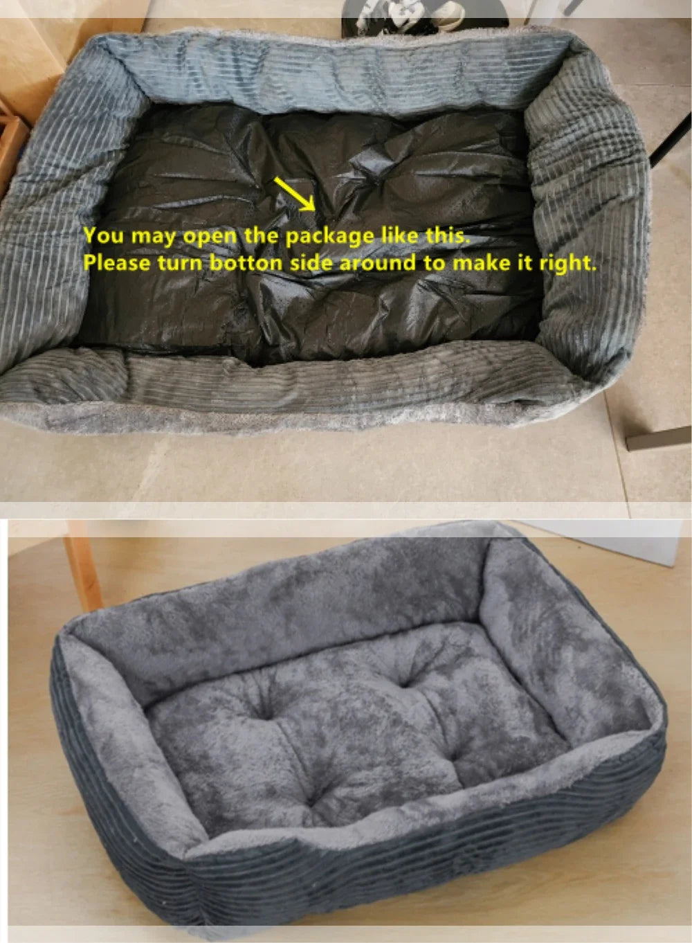 Plush Square Dog Bed